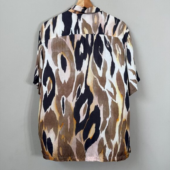 All Saints Fuego Camp Short Sleeve Button Down Shirt Men's Small Patterned NWT - Picture 9 of 13